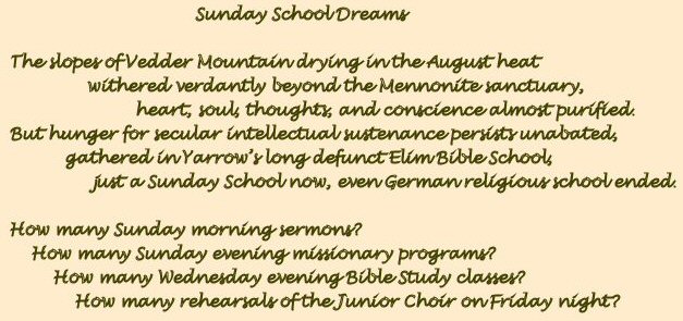 Sunday School Dreams