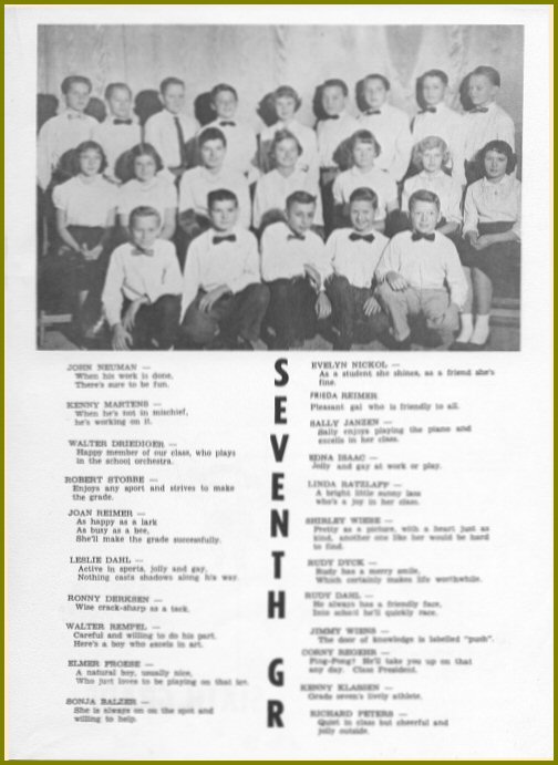 Sharon Mennonite Collegiate Grade Seven Class of 1960