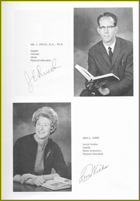 Sharon Mennonite Collegiate Teachers 1964
