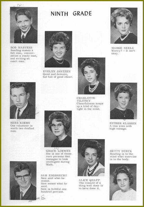 Sharon Mennonite Collegiate Grade Nine Class of 1964