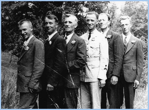 Alvin, George, Peter, Henry, Peter Jr., and John Wiensz