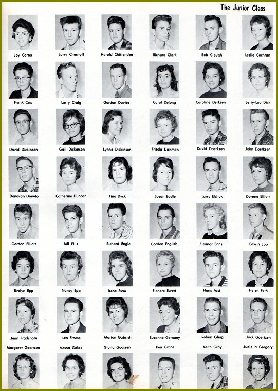 CHS Grade 11 - 1961