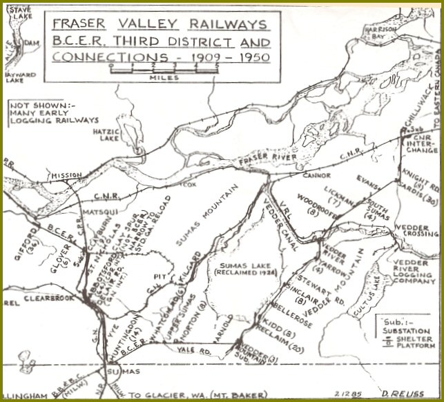 1909-1950 Fraser Valley Railways: B.C.E.R. Stations