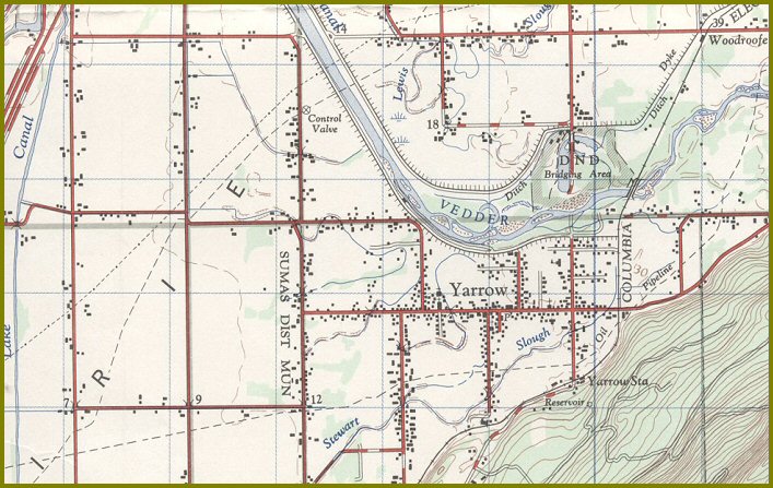 Yarrow Waterways - from Topographical Map