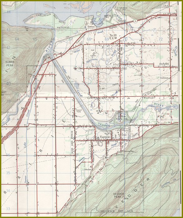 Yarrow - Sumas Topographical Map